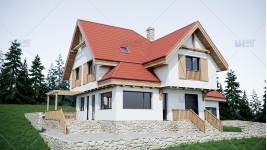 Proiect personalizat casa cu mansarda la munte (180 mp) – Casa Bran